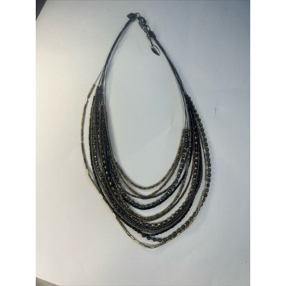Coldwater creek multi strand bronce beads 12” long